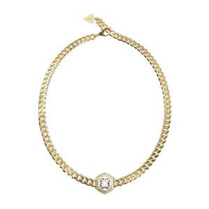 Guess Lioness Queen Gold Octagon Necklace