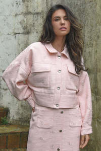 Womans Jersey Hoodie: Coop Tweedle Bow Jacket