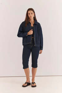 Sass Kumi  Zip Denim Jacket