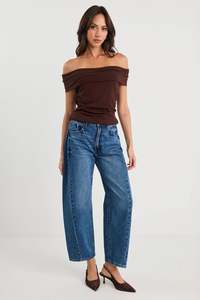 Stories Be Told Nightlife Dark Chocolate Stretch Top