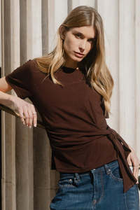 Womens Tops 1: Among The Brave Loop Chocolate Knot Front Top