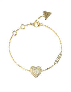 Guess Mother of Pearl Mini Heart Bracelet