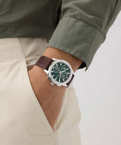 Co Ords Suits: Guess Watch Palmer with Leather Strap
