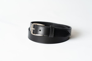 Men's Dress Belt, Black, Stitched black-and-co