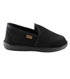 Mens Slippers: Unisex Kamahi Slippers - Black - NZ Made - SALE!