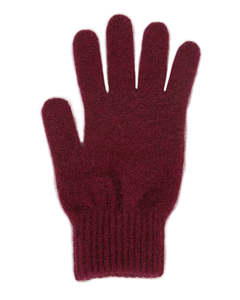 Lothlorian Possum & Merino Unisex Gloves, Berry