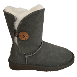 Womens Boots: Ladies Button Boots - Chocolate - SALE!