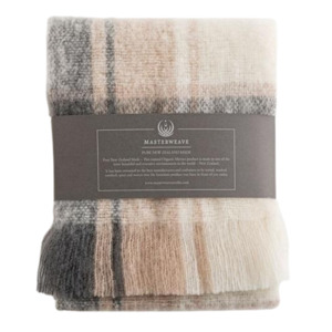 Scarves: Organic Merino Scarf - Plaid