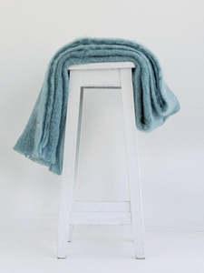 Frontpage: Windermere Mohair Knee Rug - Sea Spray