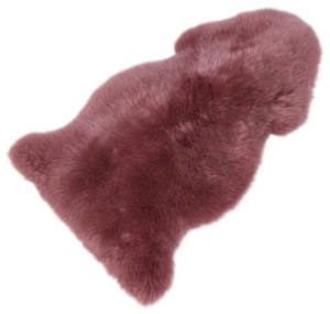 Frontpage: Single Large Sheepskin Rug - Rosewood Blush