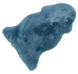 Frontpage: Single Large Sheepskin Rug - Blue