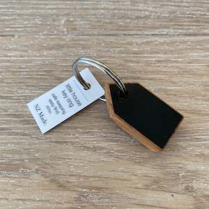 Gift Ideas: Rimu House Keyring - Black