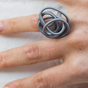 Elevate Your Outfit: Adjustable Scrunch Ring - Graphite