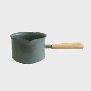 Enamel Gravy Maker - Wood Handle | Green