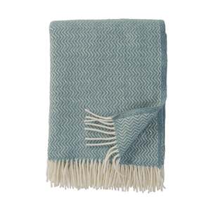 Klippan 100% Wool Throw - Sorbet | Silky Blue