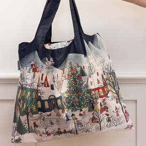 Reusable Large Shopping Bag - A Christmas Village