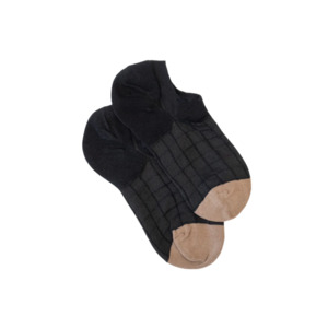 Gifts Under 30: No Show Socks - Black Grid