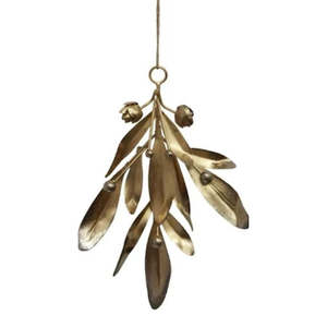 Christmas Decoration - Hanging Leaf | Gold