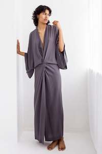 All Kimonos 1: Silk Kimono Dress slate