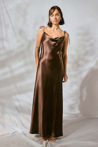 All: Anna Silk Satin Bias Dress