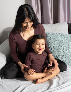 Top: Childrens one-piece leotard Chocolate Espresso - PRE-ORDER