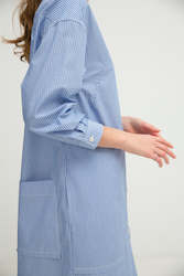 All Shirts: Shirtdress No. 26: (French Blue Stripe)