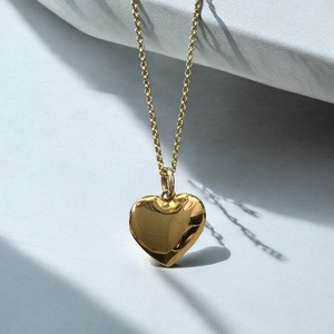 Products: 9ct Yellow Gold Puff Heart Pendant