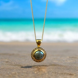 Products: Paua Pearl and Diamond Pendant