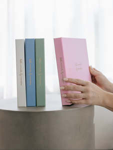 Luxury Self Adhesive Photo Albums: Luxury Personalised Photo Album & Linen Keepsake Box