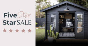 Products: SheShed’s 5-Star Star Sale Has Landed   