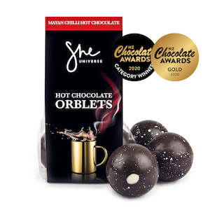 Handcrafted Chocolate: Hot Chocolate Orblets ❤︎ Mayan Chilli 3 Pack 114g