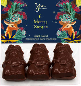 Handcrafted Chocolate: Merry Santas ❤︎ 6 pack 60g