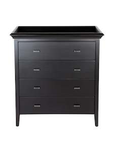 Draws: Manhattan 4 Drawer Chest - Black