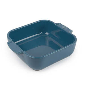 Kitchen Dining: Ceramic Square Baking Dish Small - Light Blue
