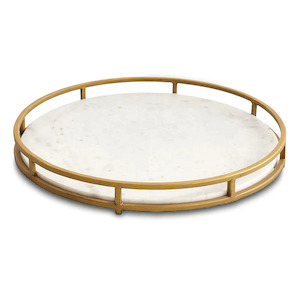 Bar: Brass and Marble Tray