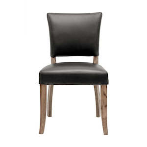 Crane Dining Chair - Black Leather