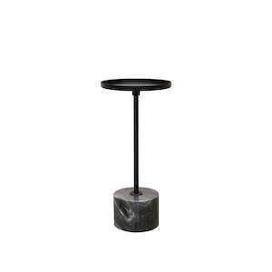 Unison Martini Table - Black/Grey Marble Base