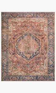 Floor Rugs: Layla Rug - Red/Navy