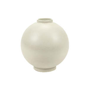 Obi Large Round Vase - White