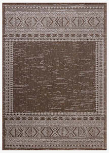 Aztec Outdoor Rug - Coffee & Dove