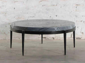 Tangent Large Coffee Table - Grey/Black Marble Top
