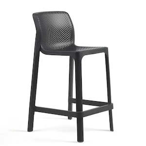 Net Outdoor Low Bar Stool - Charcoal