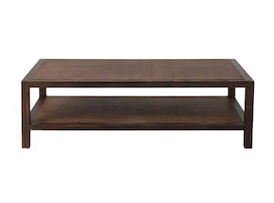 Rattan Top Coffee Table - Antique Asian Style