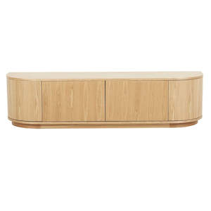 Oberon Crescent Entertainment Unit Small - Natural Ash