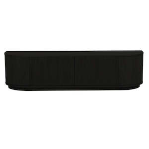 Oberon Crescent Entertainment Unit Small - Matt Dark Oak