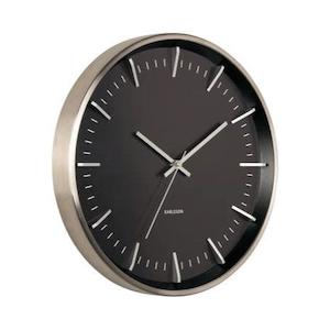 Clocks: Raised Batons Clock - Silver