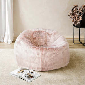Bean Bags: Fur Bean Bag - Peony Plume