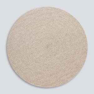 Tairua Round Floor Rug - Straw