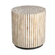 Stripe Bone Inlay Side Table – Natural