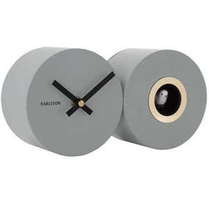 Clocks: Duo Cuckoo Clock - Matte Grey